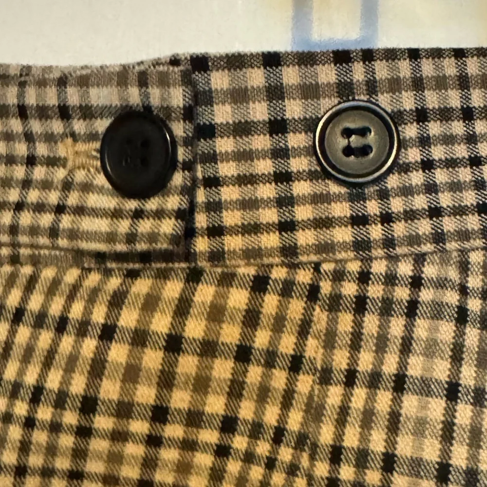 H&M Men’s Skinny Fit Glen Plaid Dress Pants Brown Tan Size 33 Business Casual